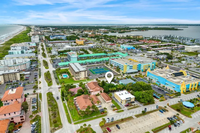 an aerial view of multiple house
