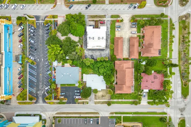 an aerial view of multiple house