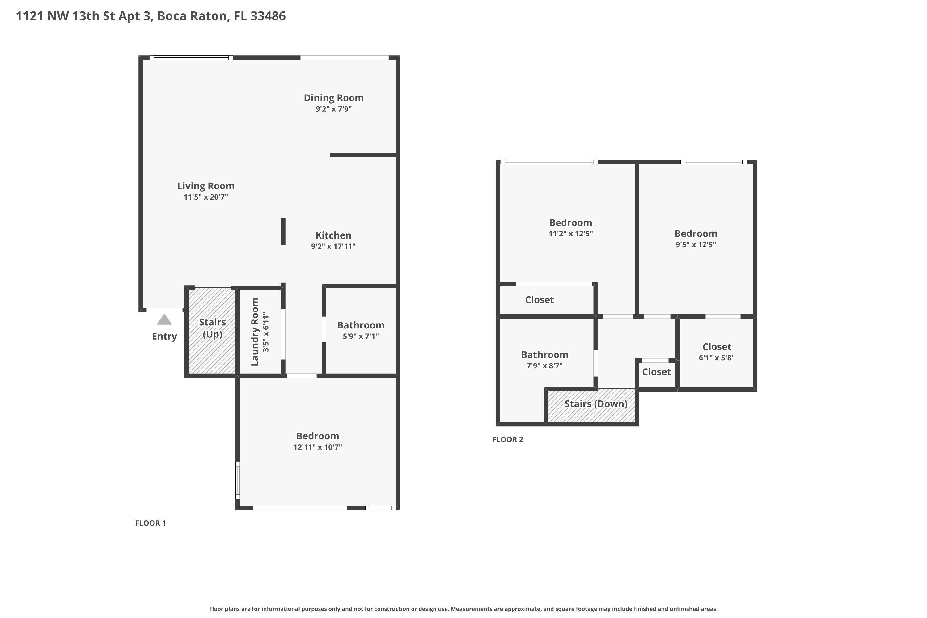 1121 Northwest 13th Street, Unit 3 Boca Raton, FL 33486 - Photo 37 of 37 Floor Plan