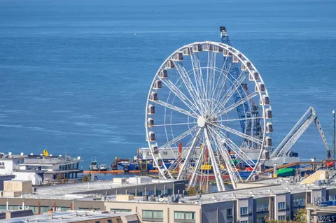 a view of a city from a balcony