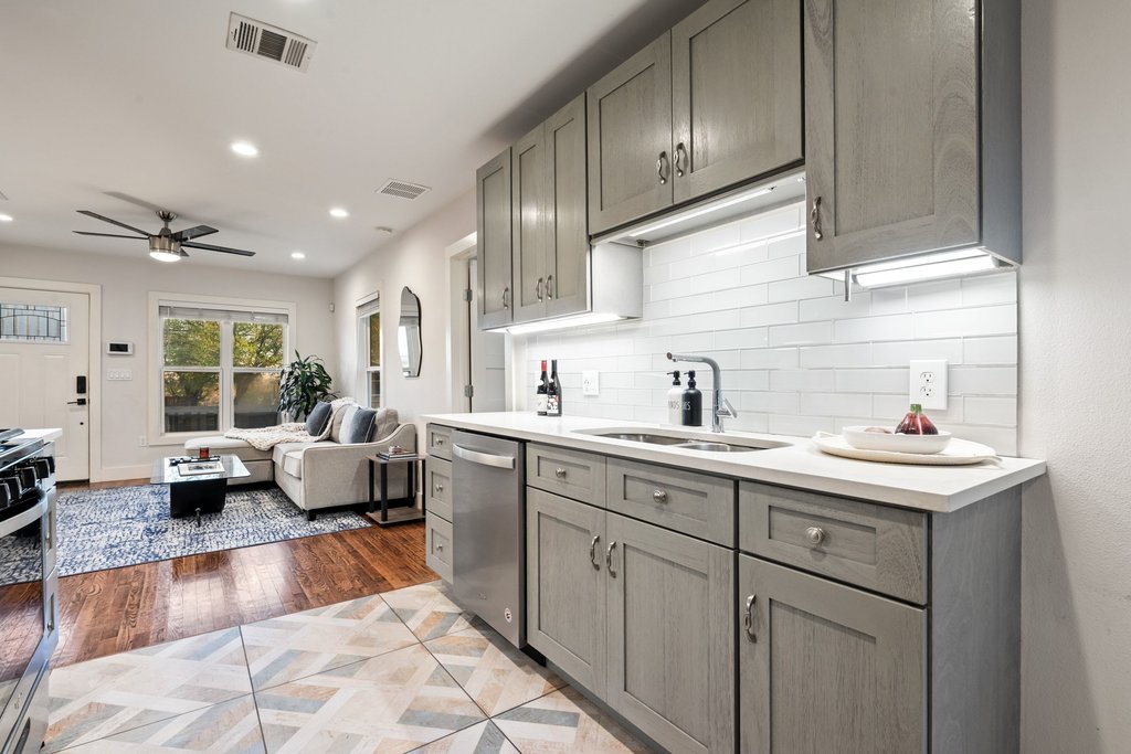 2702 Crest Avenue, Unit 1 Austin, TX 78702 - Photo 13 of 29 Shaker-style cabinetry provides both classic design and ample storage space.