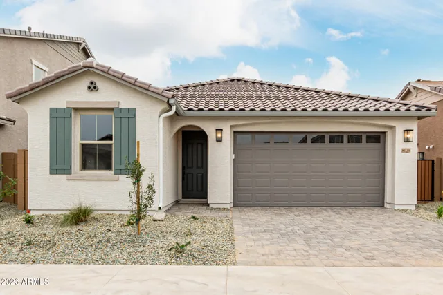 a front view of a house