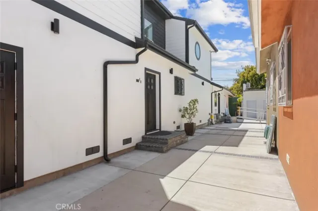 a view of a building with a outdoor space