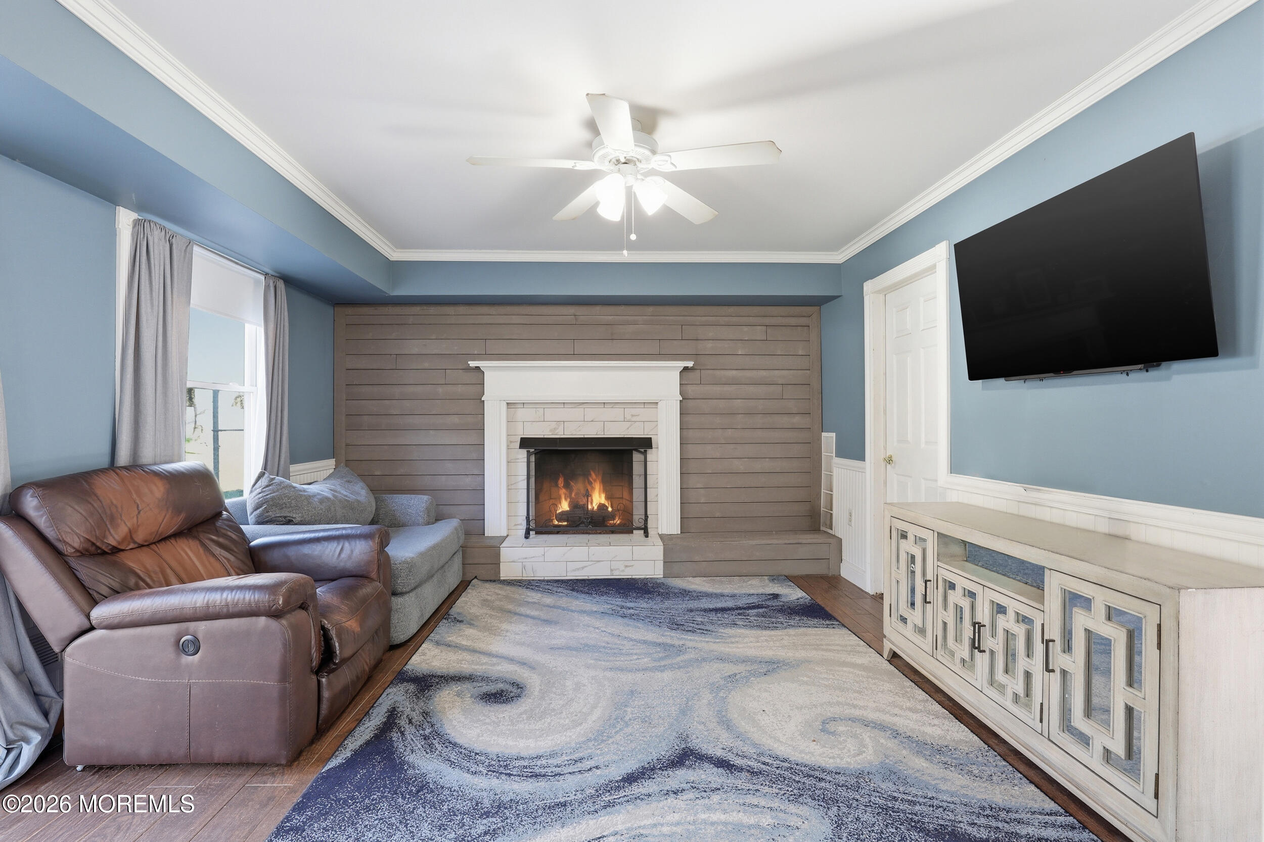 306 Ashford Road Toms River, NJ 08755 - Photo 14 of 33 a living room with furniture and a flat screen tv