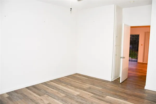 a view of a glass door with a glass door