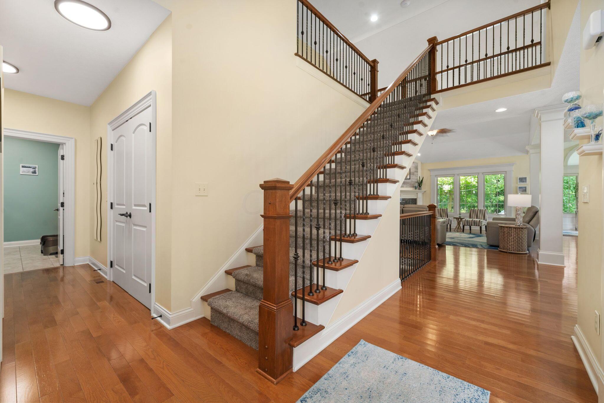 5398 Slater Ridge Westerville, OH 43082 - Photo 23 of 49 Open staircase leads to 2nd floor bedroom suite and bonus room
