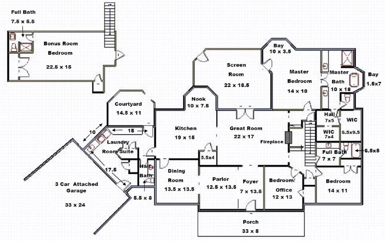 3230 Preacher Holmes Road Graham, NC 27253 - Photo 23 of 24 Wonderful layout with Master Suite & Screened Room on rear overlooking golf course