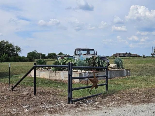 a view of an outdoor space and mountain view