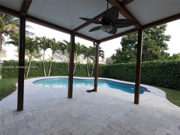 a view of outdoor space yard deck patio and swimming pool