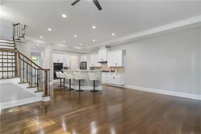 a view of dining room with furniture