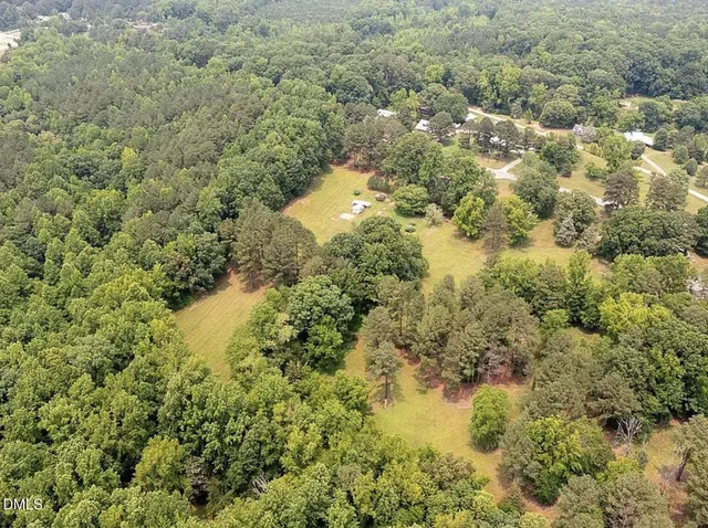 a view of a lake with a forest
