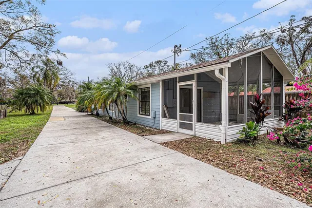 a view of a house with a porch