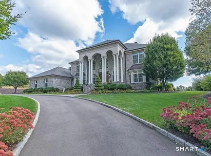 a front view of house with a garden