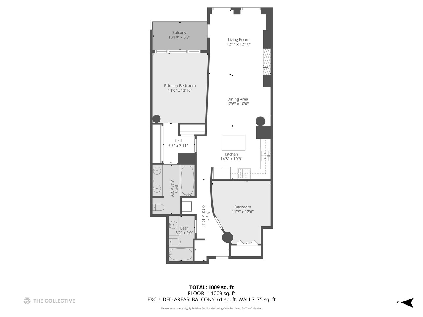 720 North Larrabee Street, Unit 1002 Chicago, IL 60654 - Photo 20 of 20 a picture of a floor plan