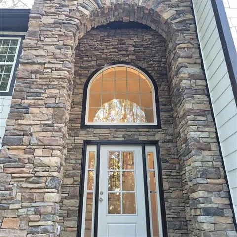 a close view of a fireplace