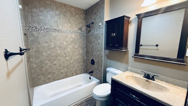 305 East Milam Street Pettus, TX 78416 - Photo 9 of 21 a bathroom with a sink toilet a mirror and shower