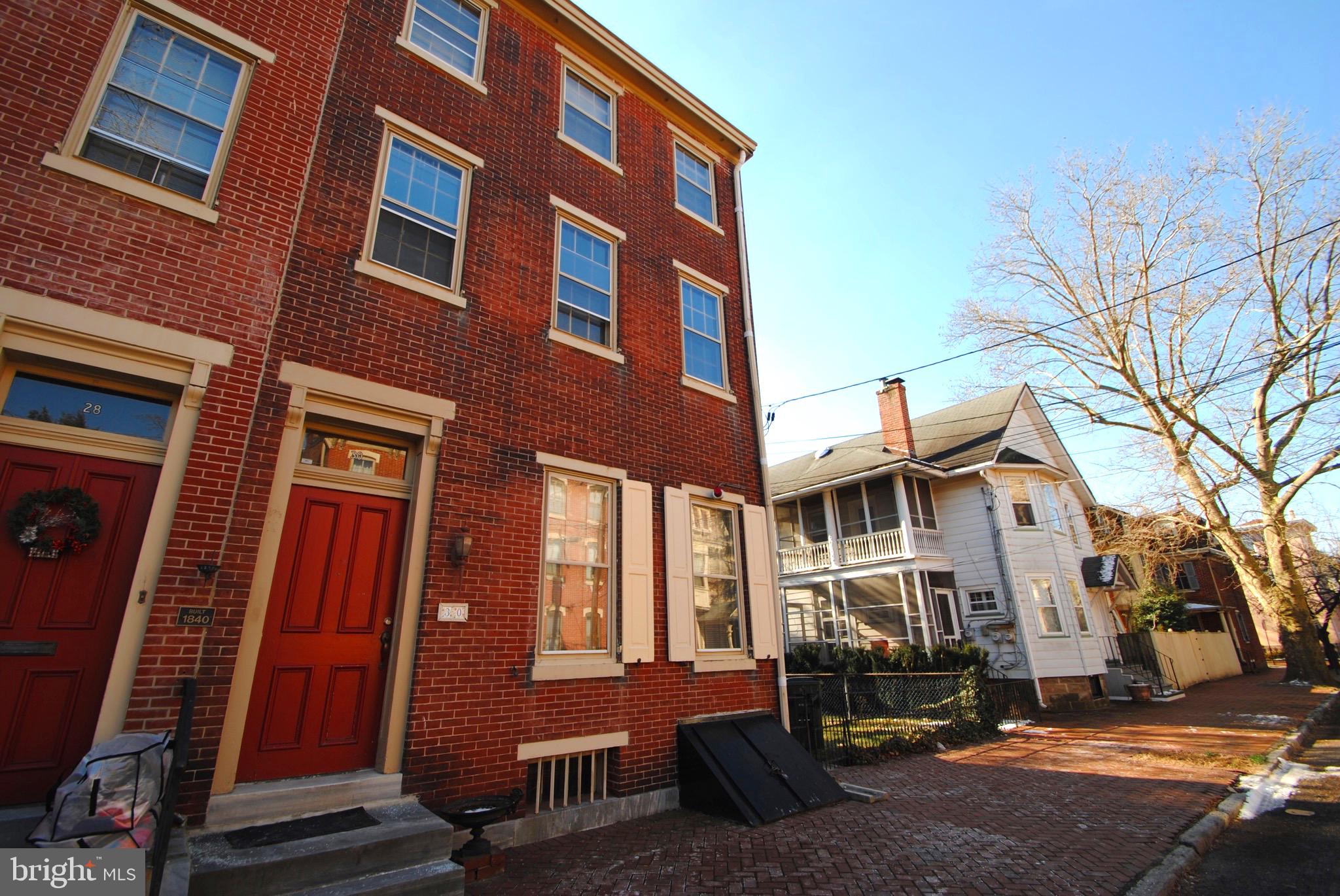 a front view of a building