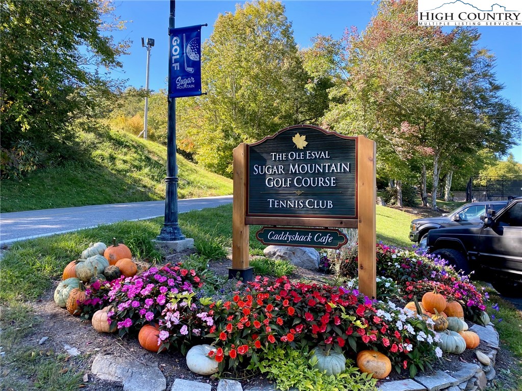 202 Pleasant View, Unit 9D Sugar Mountain, NC 28604 - Photo 40 of 48 a sign that is in front of flowers