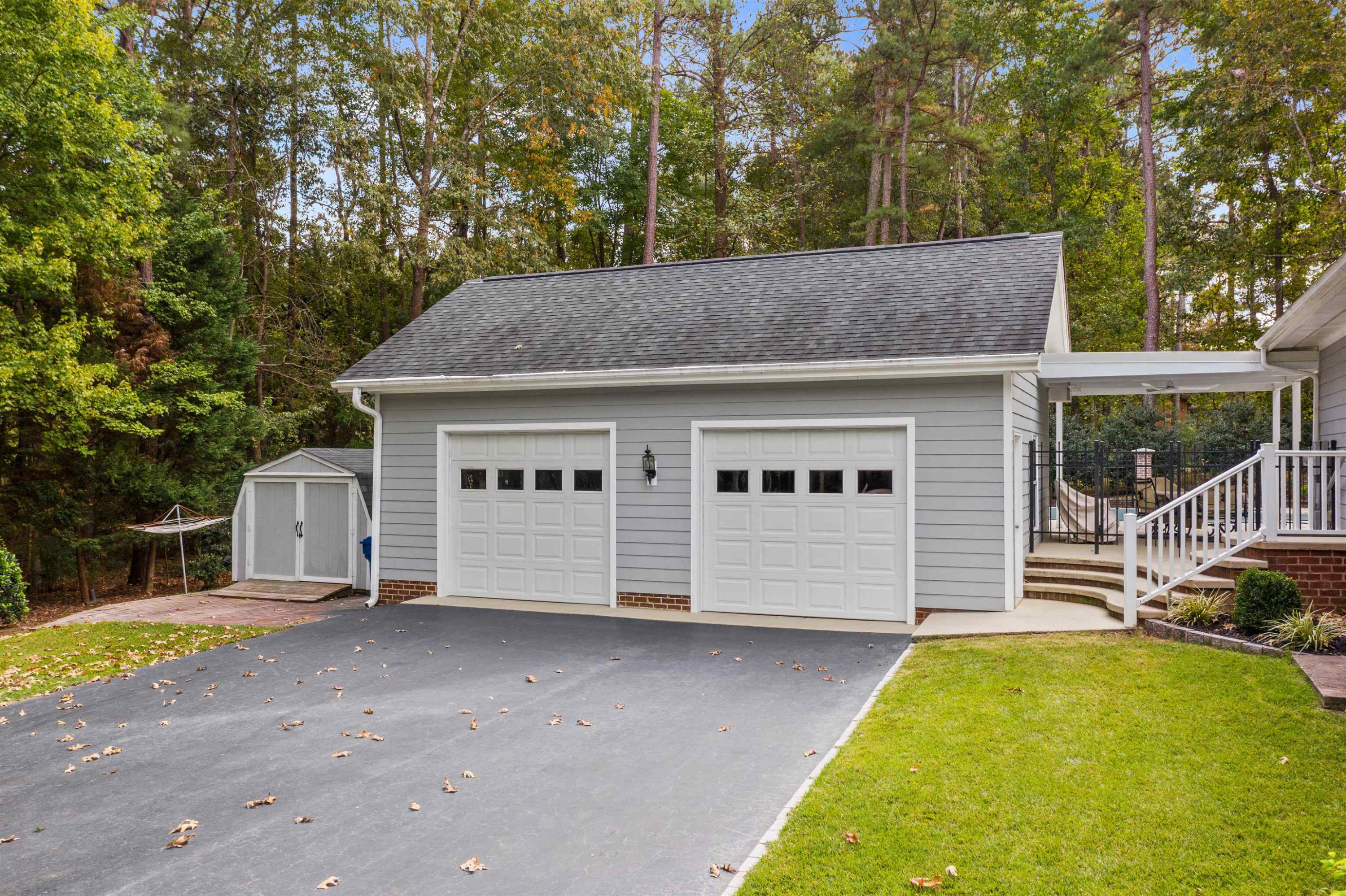 8417 Crowder Road Raleigh, NC 27603 - Photo 25 of 30 Detached garage with interior workshop space. Detached Garage
