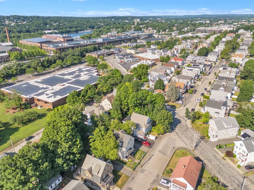 49 Laurel Street Watertown, MA 02472 - Photo 38 of 42 an aerial view of a city with lots of residential buildings