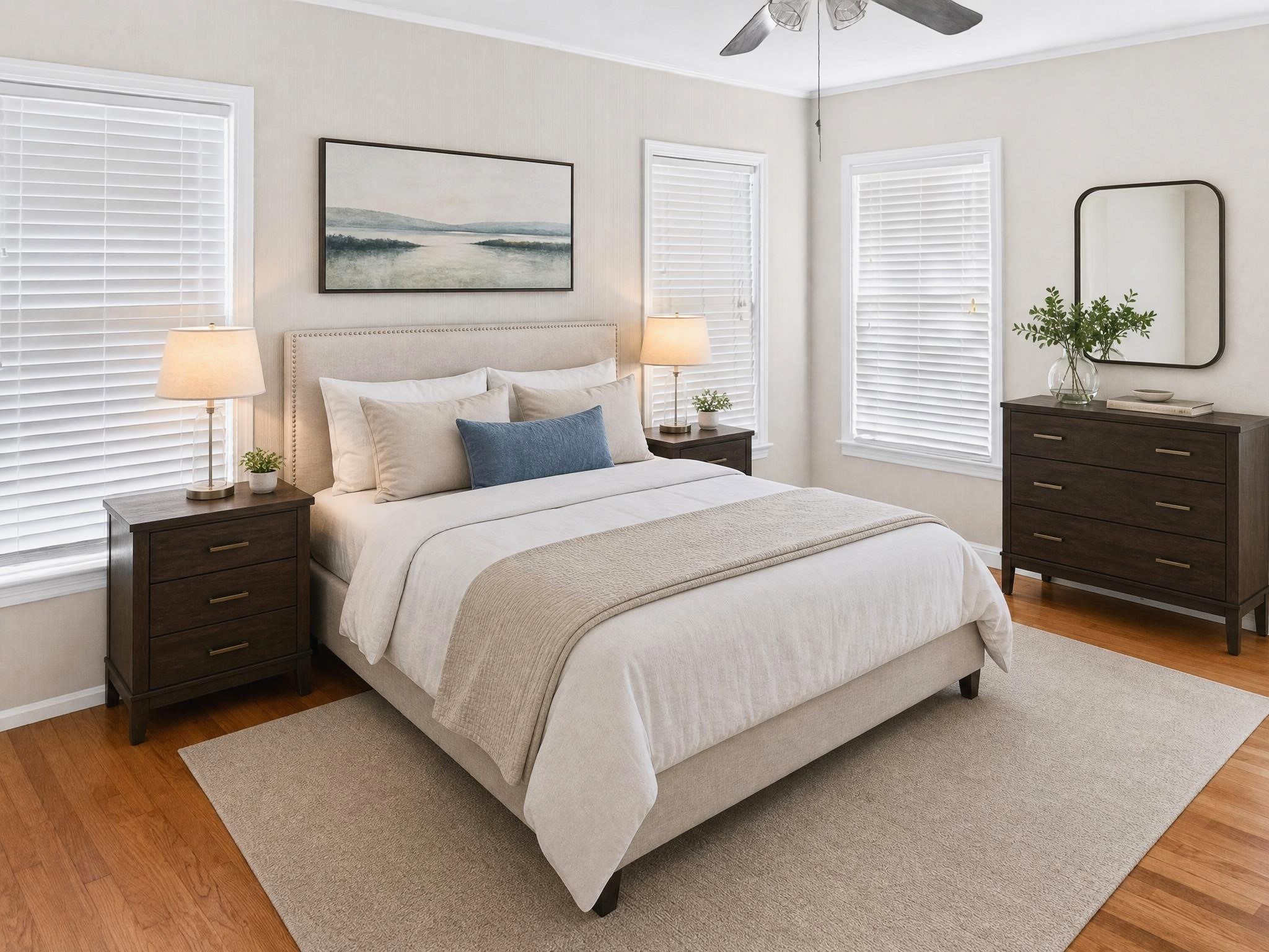 2313 Avenue L Rosenberg, TX 77471 - Photo 19 of 31 Virtually staged primary bedroom illustrating the room's spacious layout and furniture possibilities.