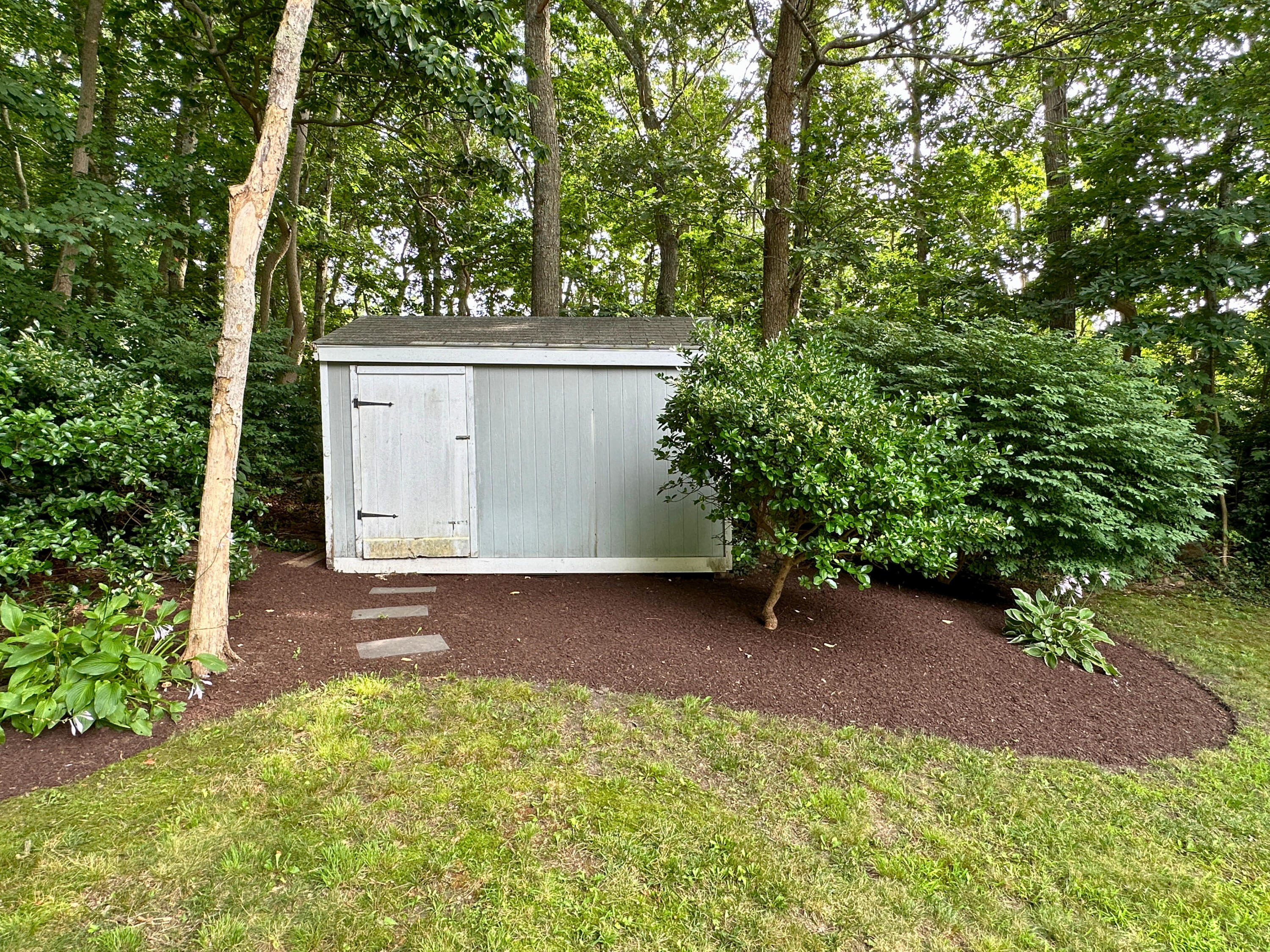15 Surrey Lane Sandwich, MA 02563 - Photo 20 of 51 a view of a yard with potted plants and large trees