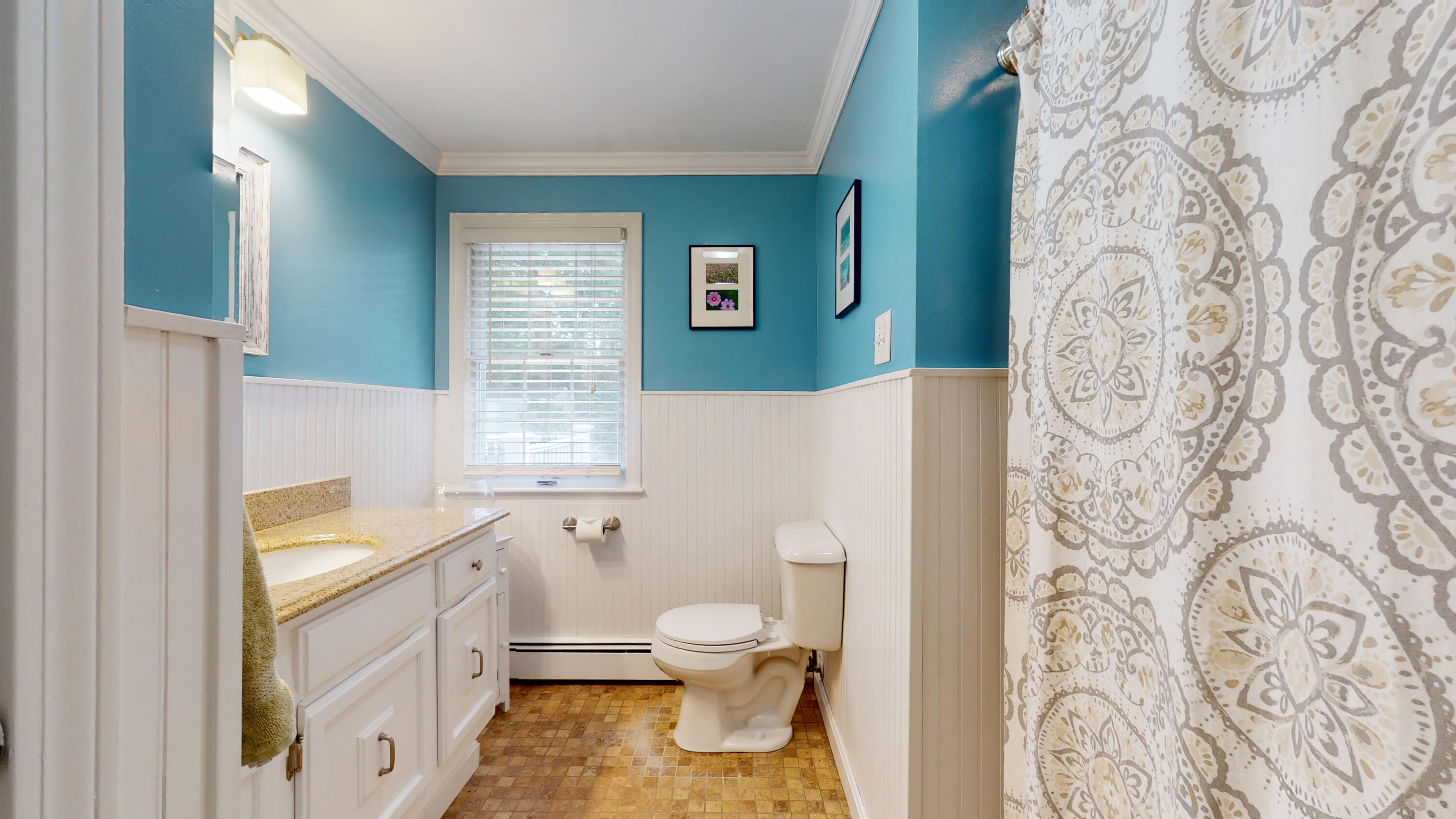 15 Surrey Lane Sandwich, MA 02563 - Photo 34 of 51 a bathroom with a granite countertop toilet and a sink