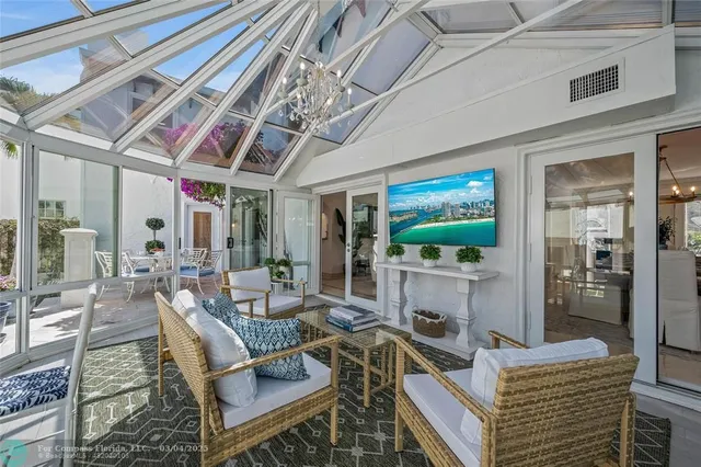 a outdoor space with lots of tables and chairs