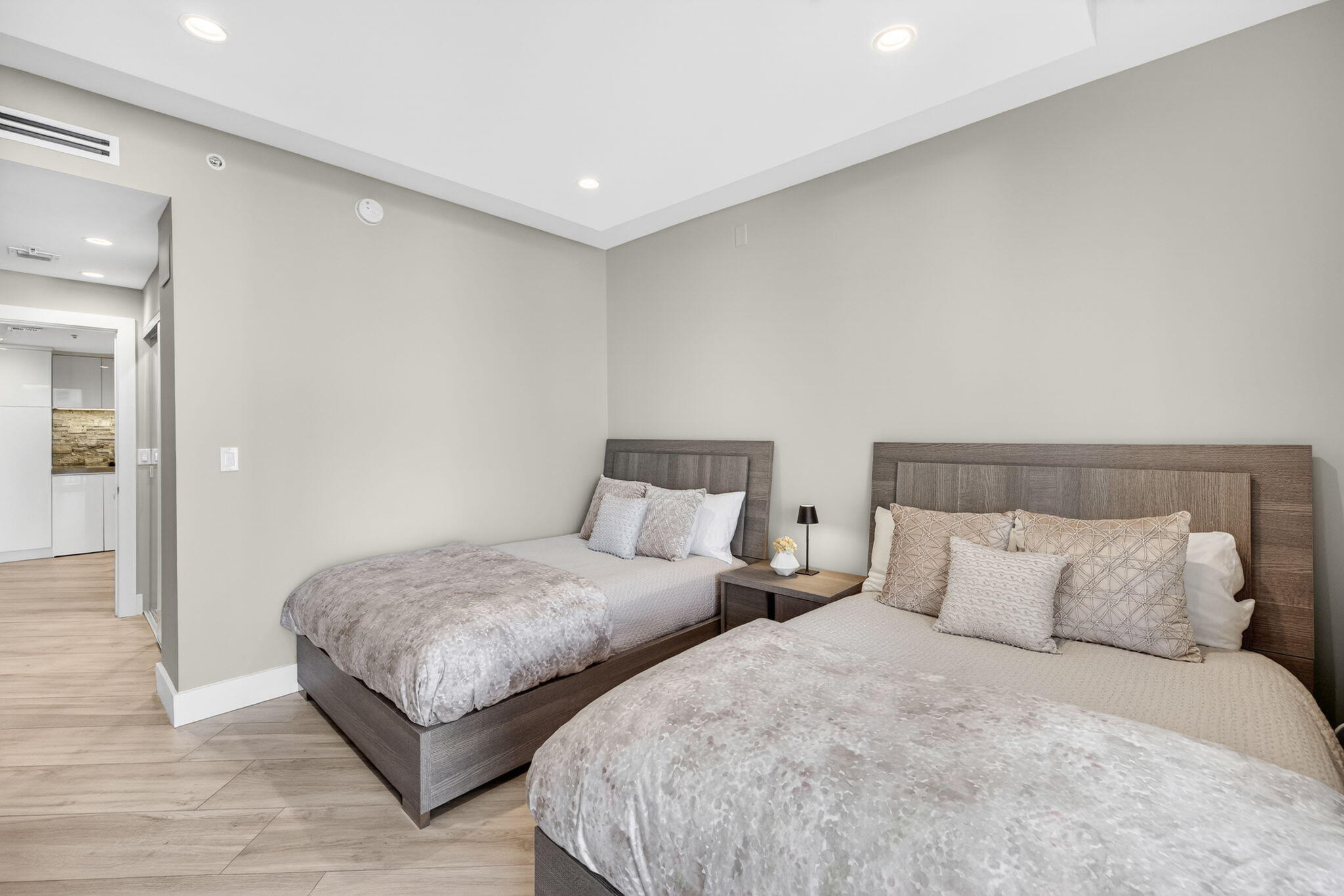 100 South Birch Road, Unit 803 Fort Lauderdale, FL 33316 - Photo 32 of 57 a bedroom with two beds and painted walls