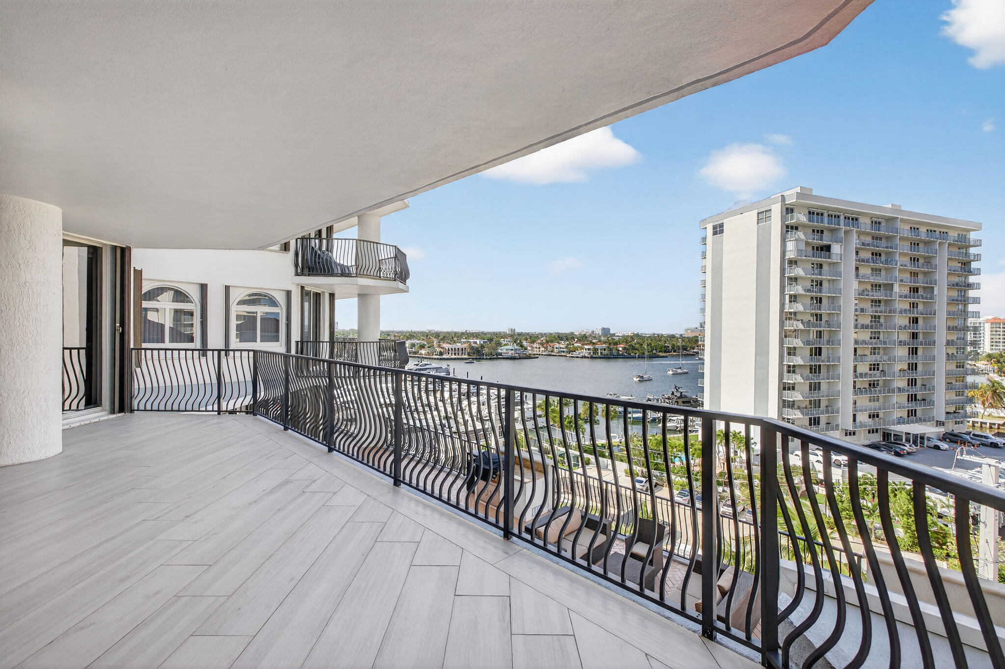 100 South Birch Road, Unit 803 Fort Lauderdale, FL 33316 - Photo 36 of 57 a view of balcony with wooden floor