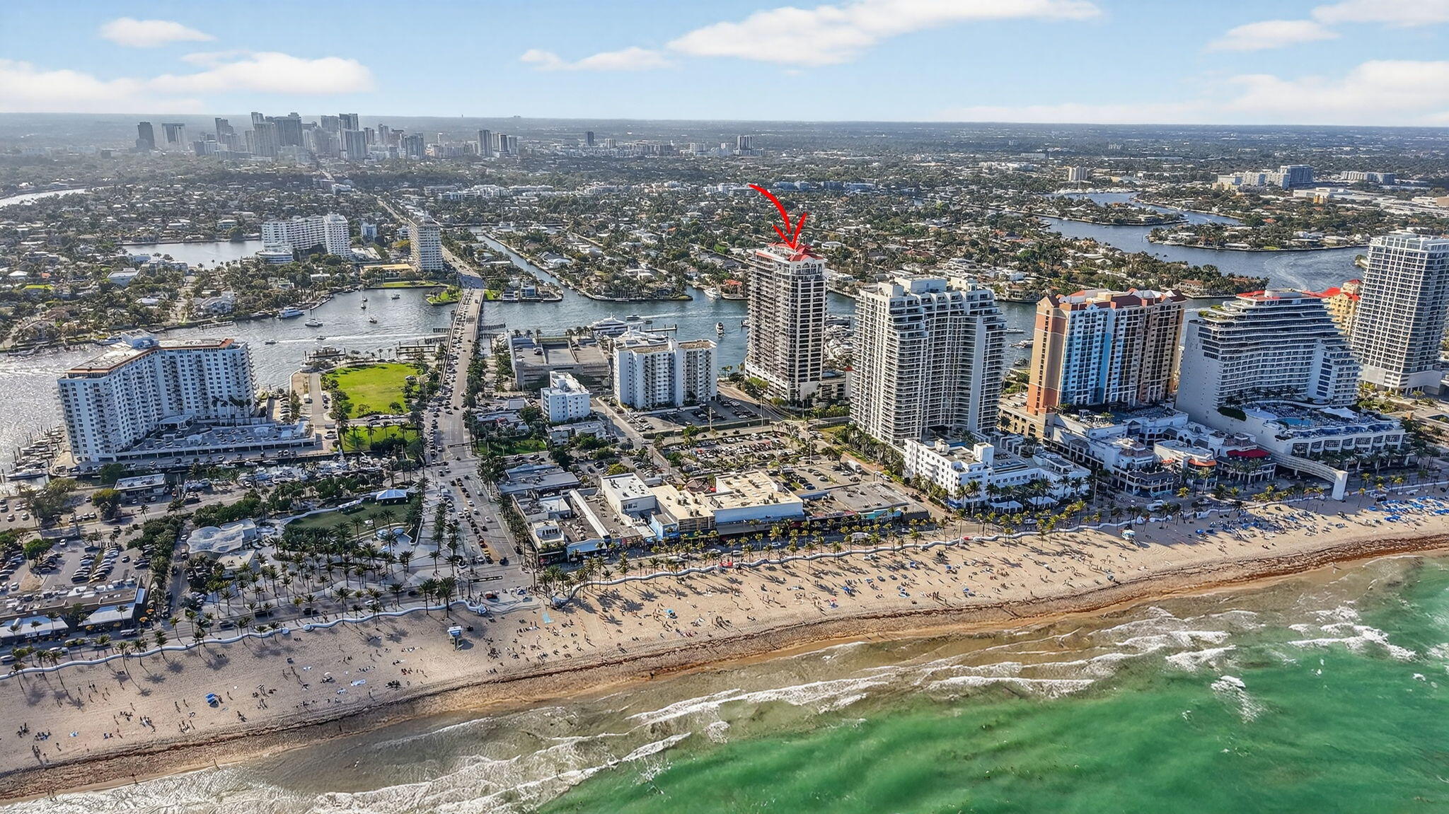 100 South Birch Road, Unit 803 Fort Lauderdale, FL 33316 - Photo 51 of 57 an aerial view of a house with outdoor space
