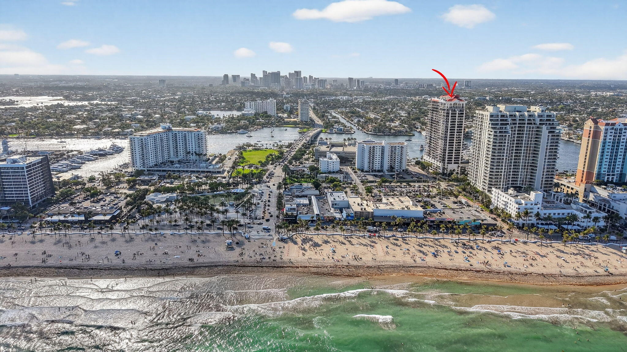 100 South Birch Road, Unit 803 Fort Lauderdale, FL 33316 - Photo 53 of 57 a view of a water with a building in the background