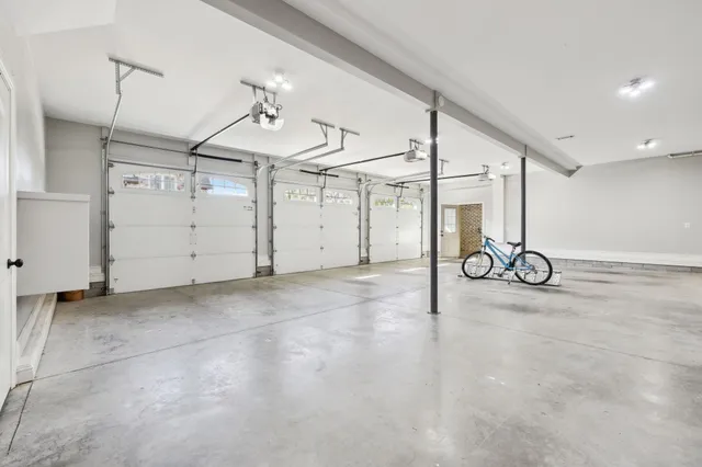 a view of a house with a garage