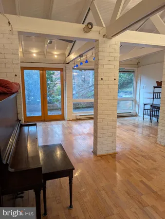 a room with gym equipment