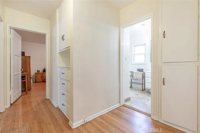 a view of a bathroom from the hallway