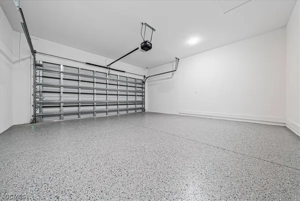 a view of a garage