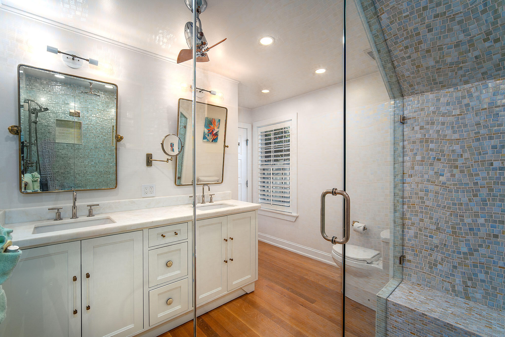 1116 Packer Street Key West, FL 33040 - Photo 53 of 57 a bathroom with a double vanity sink a mirror and a shower