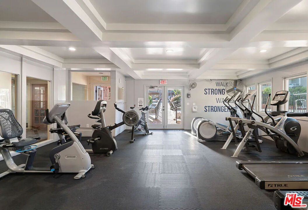 6425 Green Valley Circle, Unit 302 Culver City, CA 90230 - Photo 29 of 34 a view of a room with gym equipment