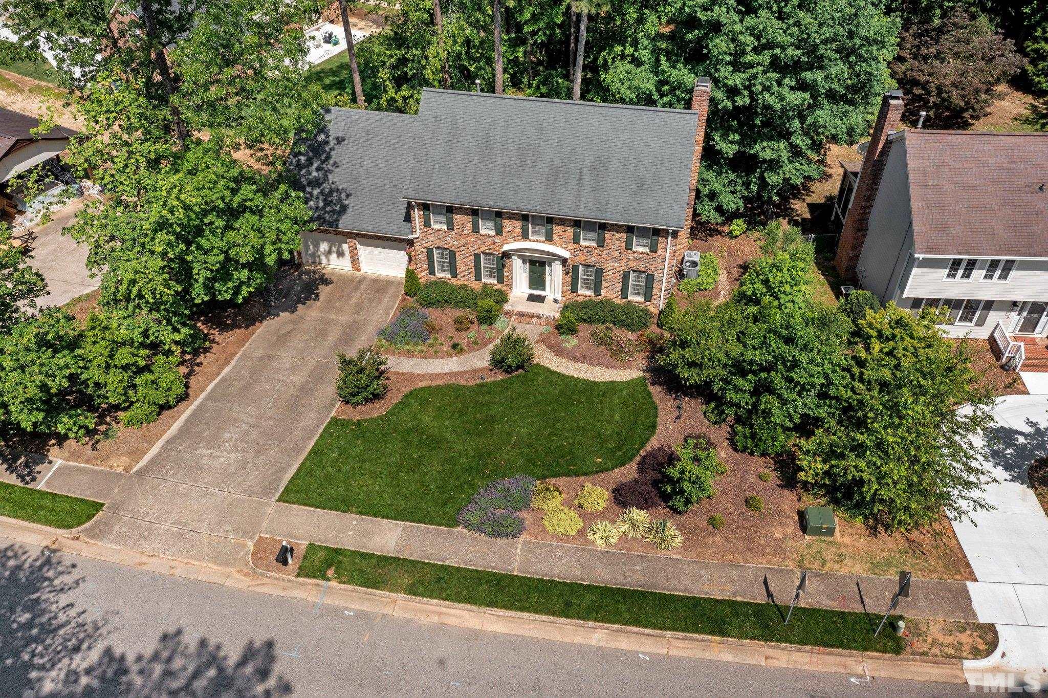 7805 Harps Mill Road Raleigh, NC 27615 - Photo 53 of 57 an aerial view of a house