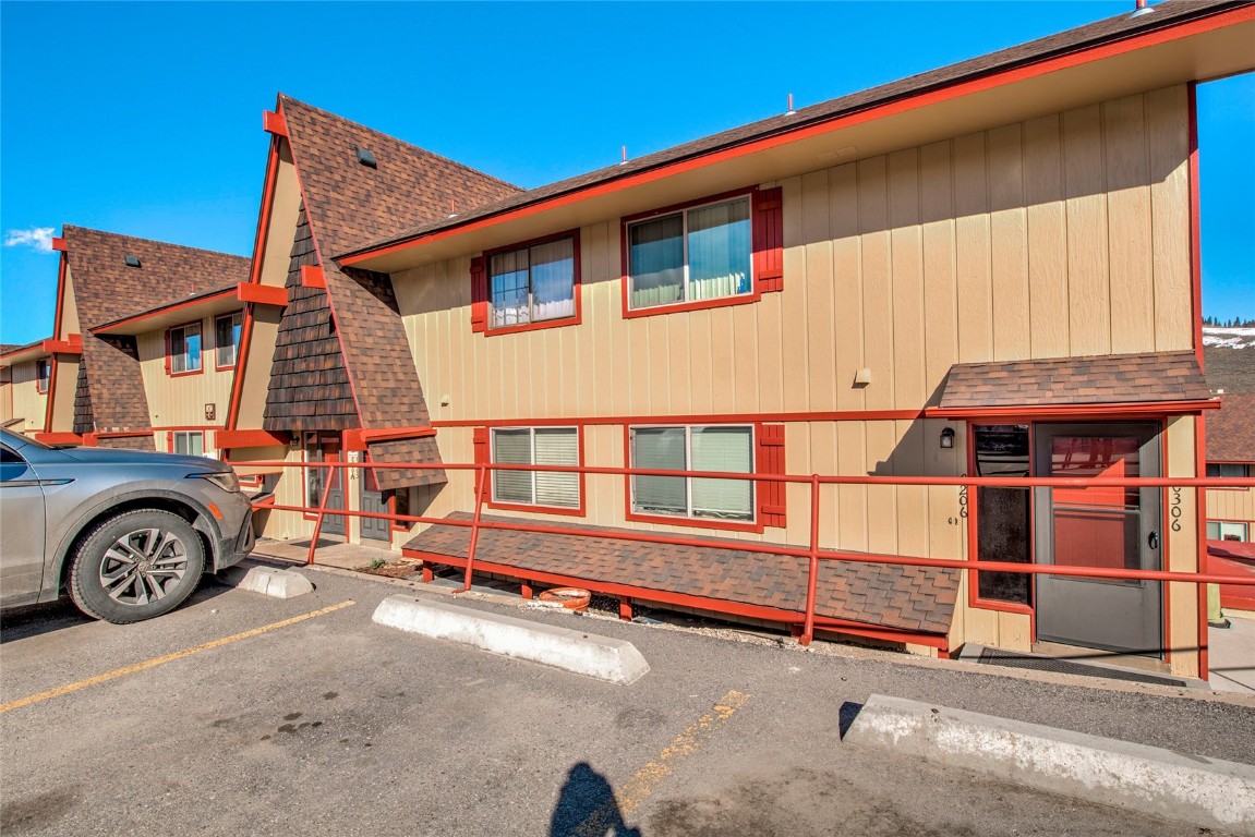 150 Evergreen Road, Unit 106 Dillon, CO 80435 - Photo 15 of 19 a front view of a house with a garage