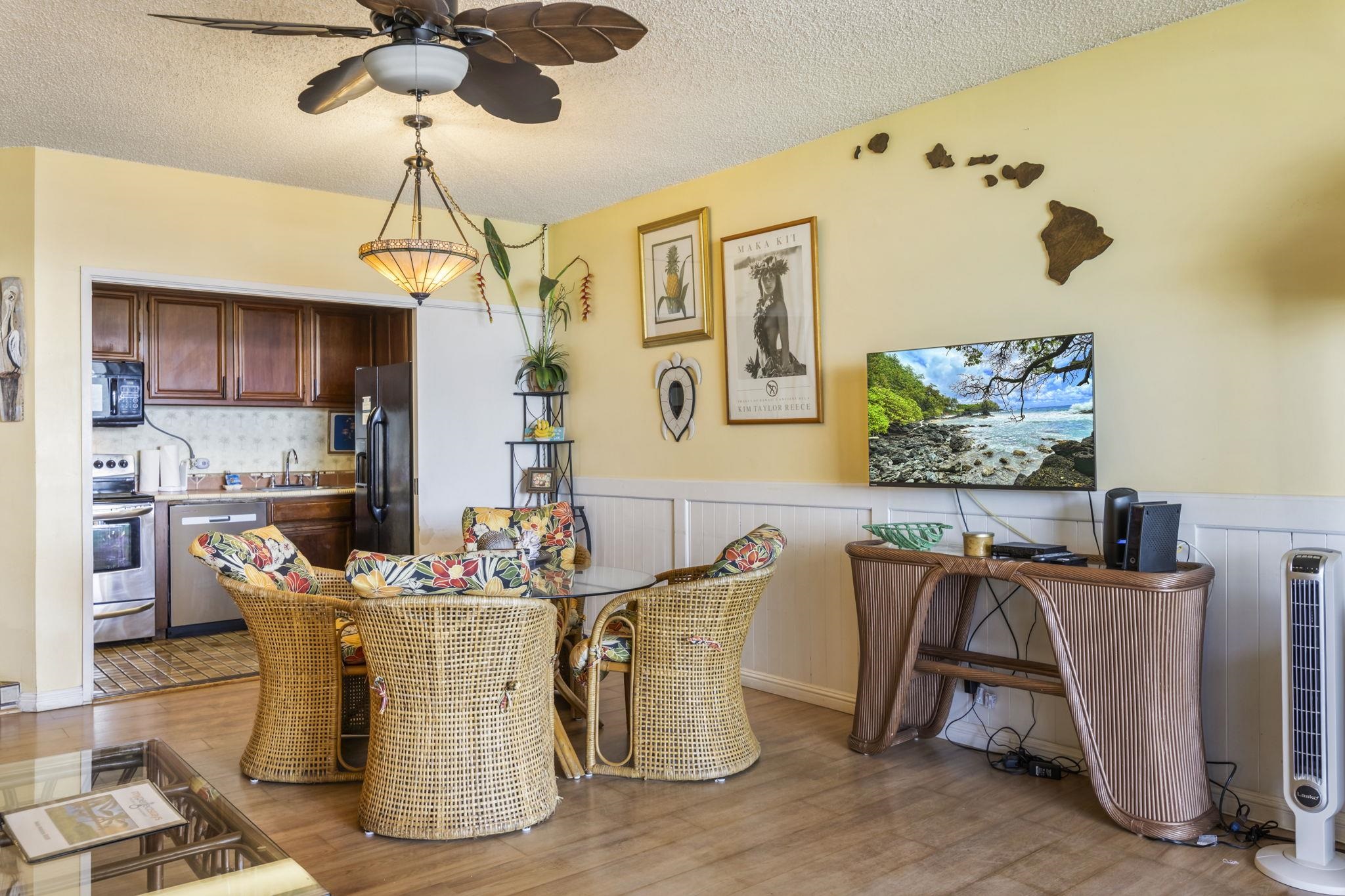 3875 Lower Honoapiilani Road, Unit B205 Lahaina, HI 96761 - Photo 18 of 28 a dining room with furniture and window
