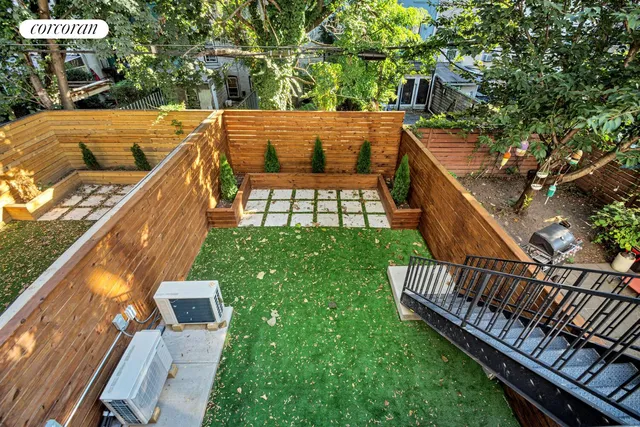 a view of an outdoor space with seating