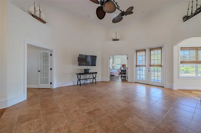 a bathroom with a bathtub and shower