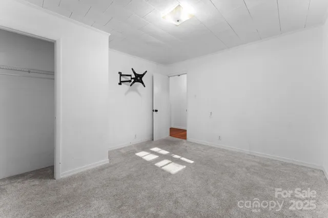 a view of a big room with closet