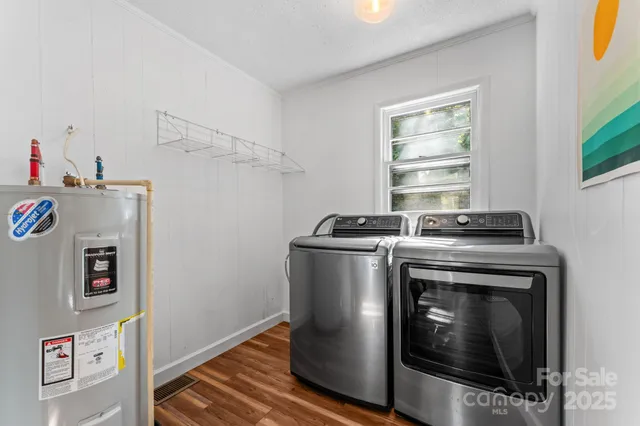 a kitchen with a stove and a microwave
