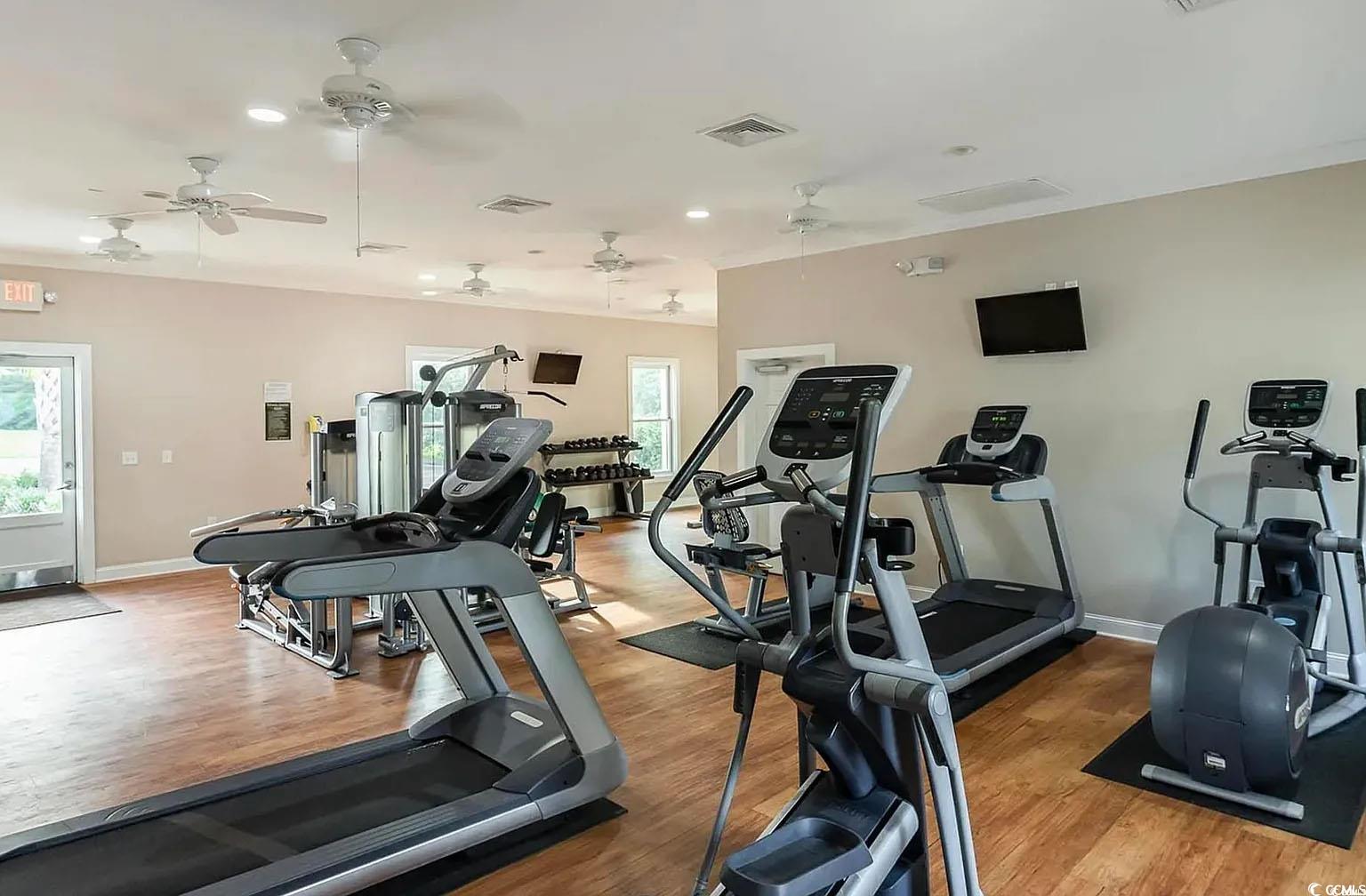 750 Shine Avenue, Unit 750 Myrtle Beach, SC 29577 - Photo 29 of 34 Exercise room featuring recessed lighting