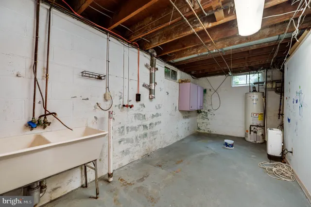 a view of storage and utility room