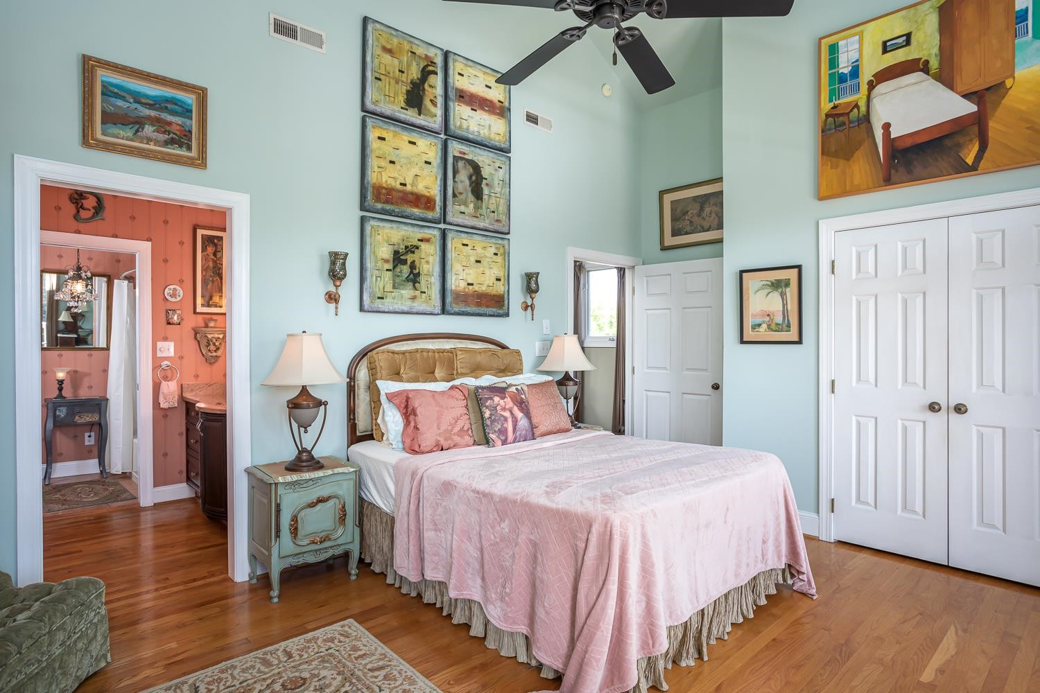601 Leonidas Court Raleigh, NC 27604 - Photo 3 of 53 Located on the 2nd floor. 15' vaulted ceilings. French doors open to second floor covered porch! Owners' Bedroom