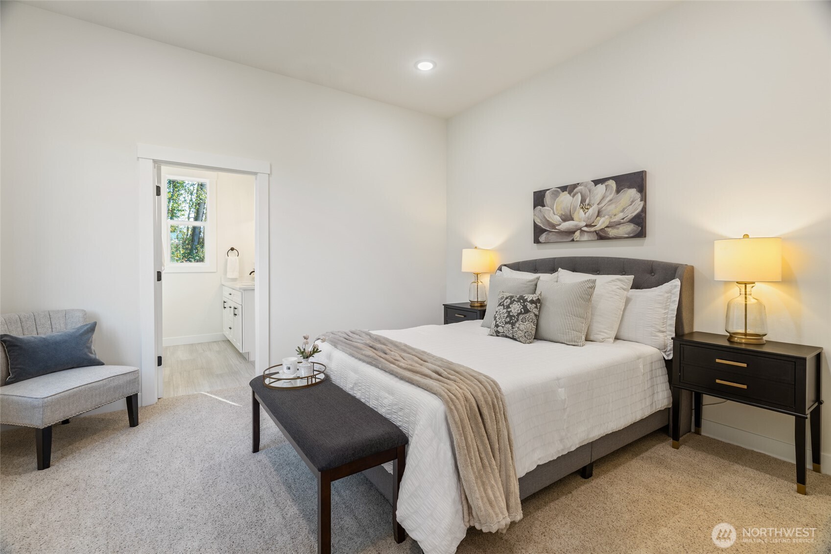 1354 Huntley Road Bellingham, WA 98226 - Photo 17 of 40 a bedroom with a bed and a couch