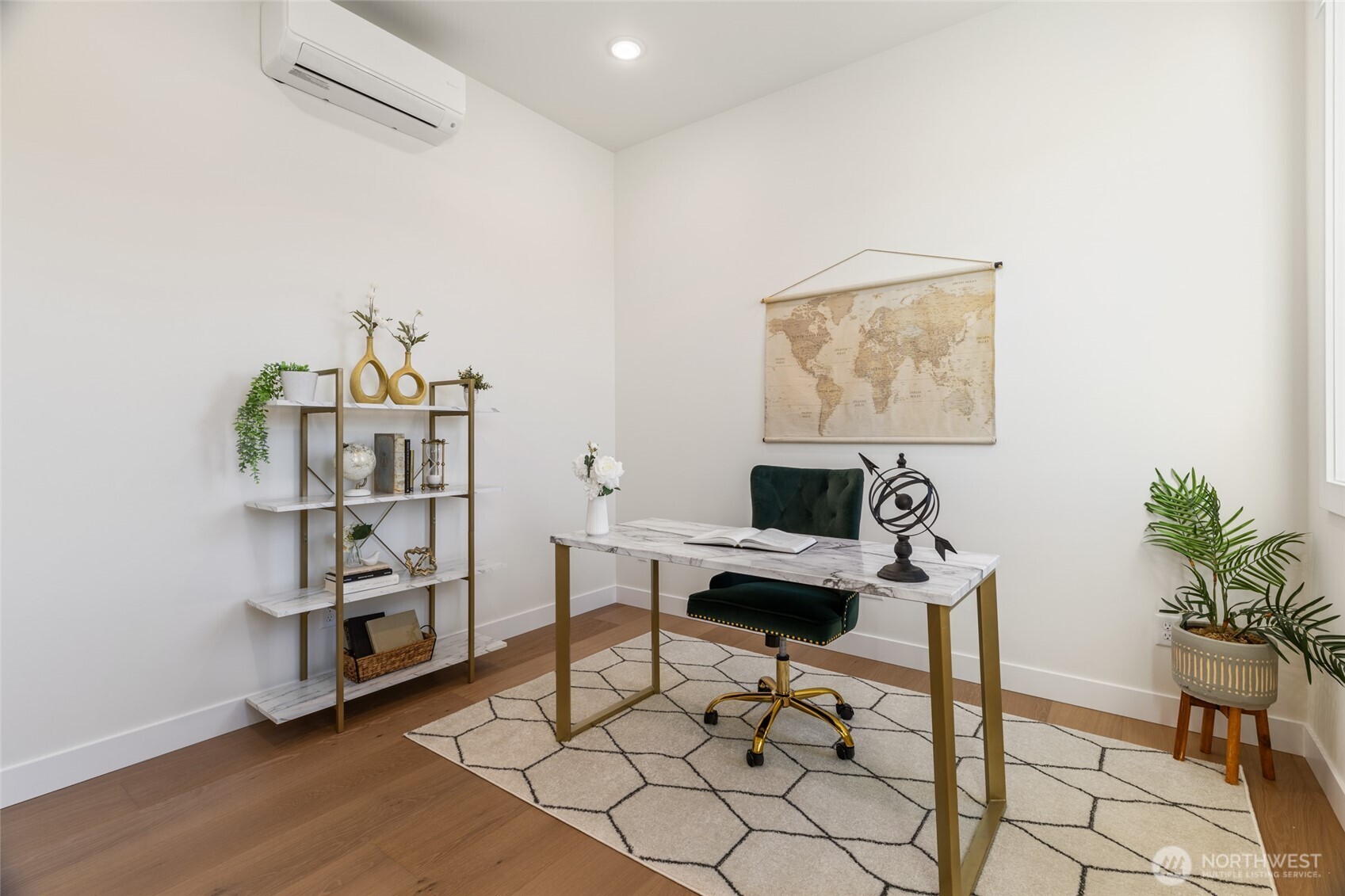 1354 Huntley Road Bellingham, WA 98226 - Photo 6 of 40 a workspace with furniture and wooden floor